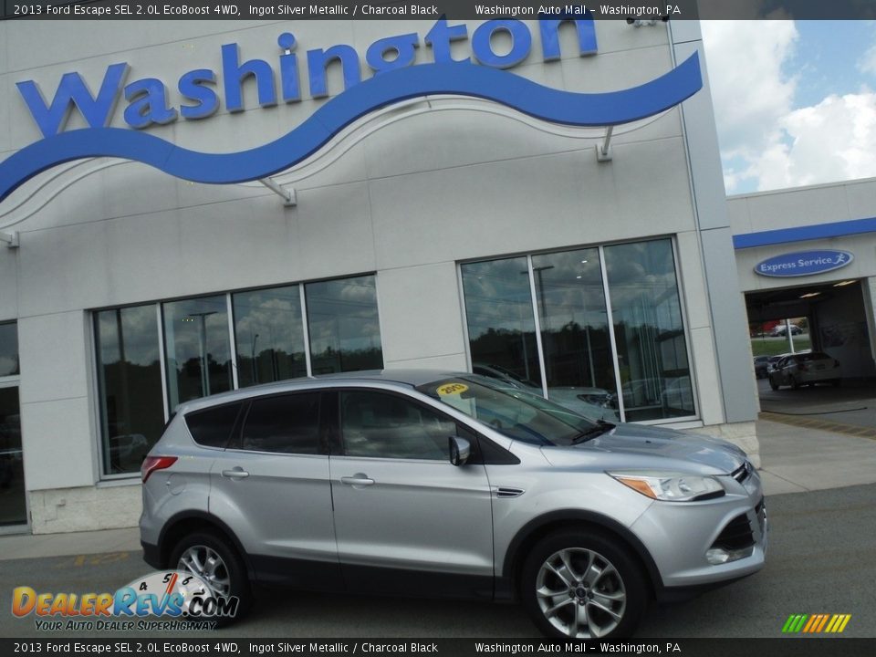 2013 Ford Escape SEL 2.0L EcoBoost 4WD Ingot Silver Metallic / Charcoal Black Photo #2