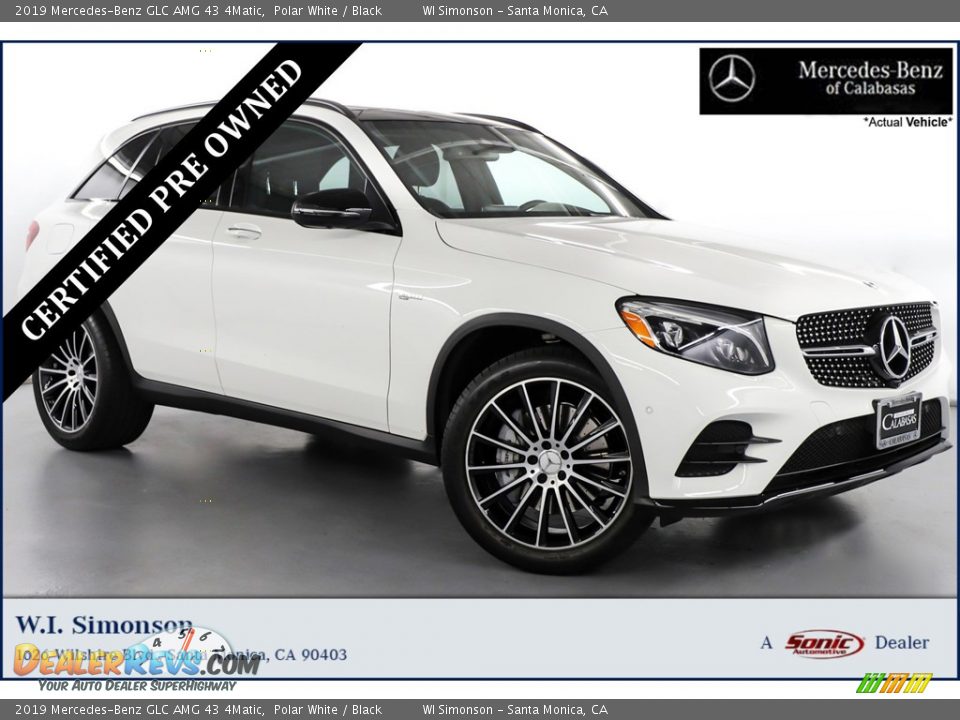 2019 Mercedes-Benz GLC AMG 43 4Matic Polar White / Black Photo #1