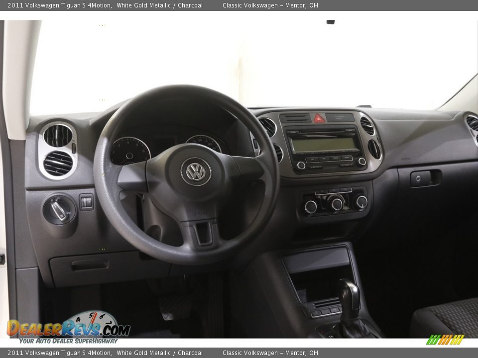 2011 Volkswagen Tiguan S 4Motion White Gold Metallic / Charcoal Photo #6