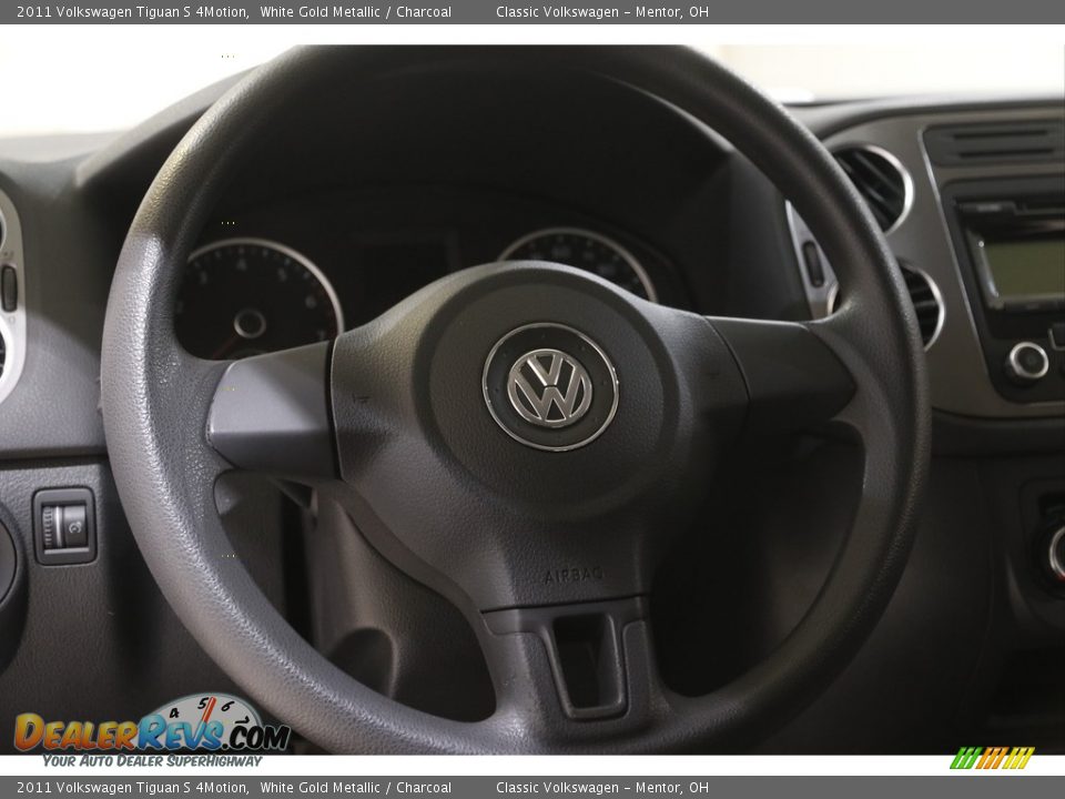2011 Volkswagen Tiguan S 4Motion White Gold Metallic / Charcoal Photo #7