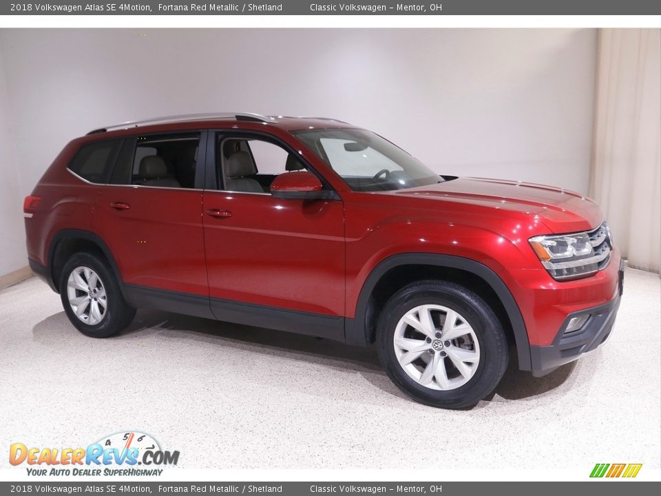 2018 Volkswagen Atlas SE 4Motion Fortana Red Metallic / Shetland Photo #1