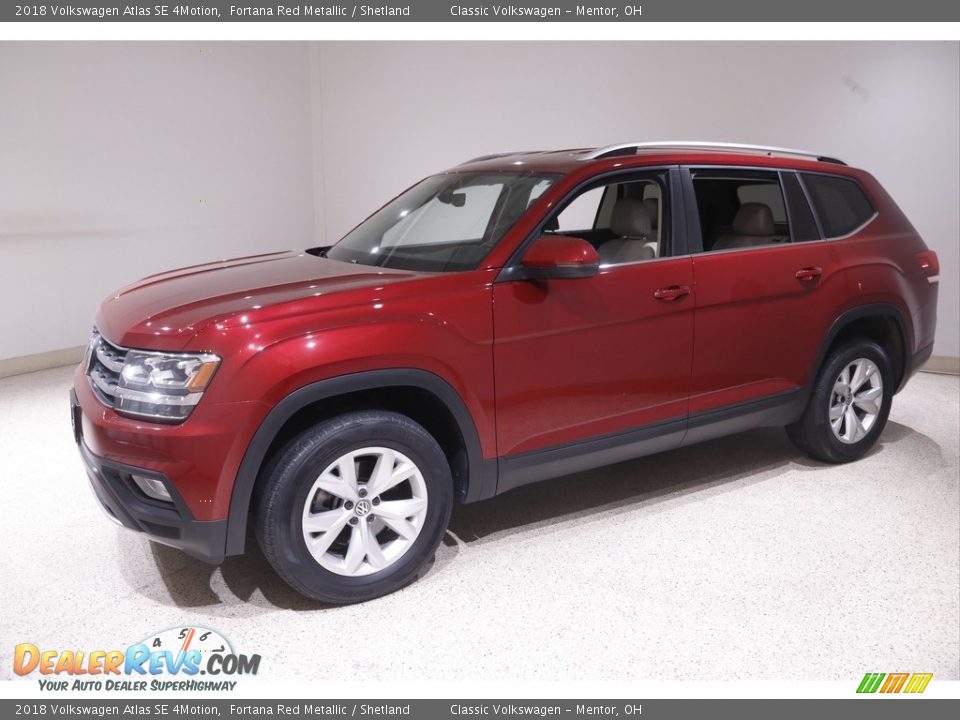 2018 Volkswagen Atlas SE 4Motion Fortana Red Metallic / Shetland Photo #3