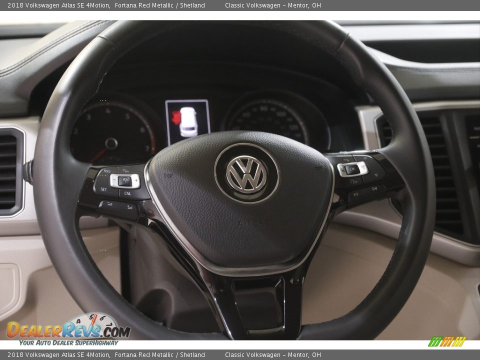 2018 Volkswagen Atlas SE 4Motion Fortana Red Metallic / Shetland Photo #7