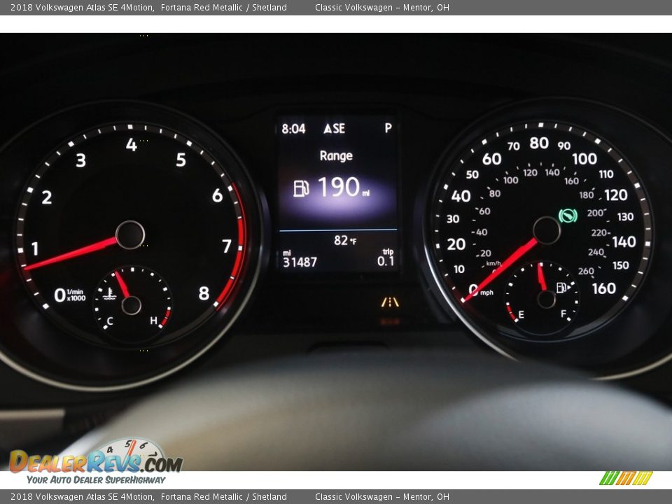 2018 Volkswagen Atlas SE 4Motion Fortana Red Metallic / Shetland Photo #8