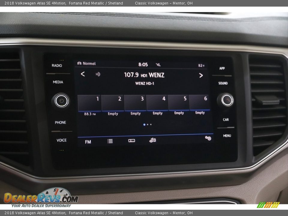 2018 Volkswagen Atlas SE 4Motion Fortana Red Metallic / Shetland Photo #10