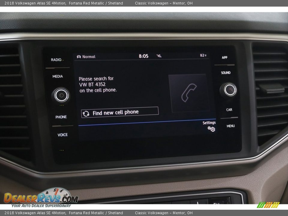 2018 Volkswagen Atlas SE 4Motion Fortana Red Metallic / Shetland Photo #11