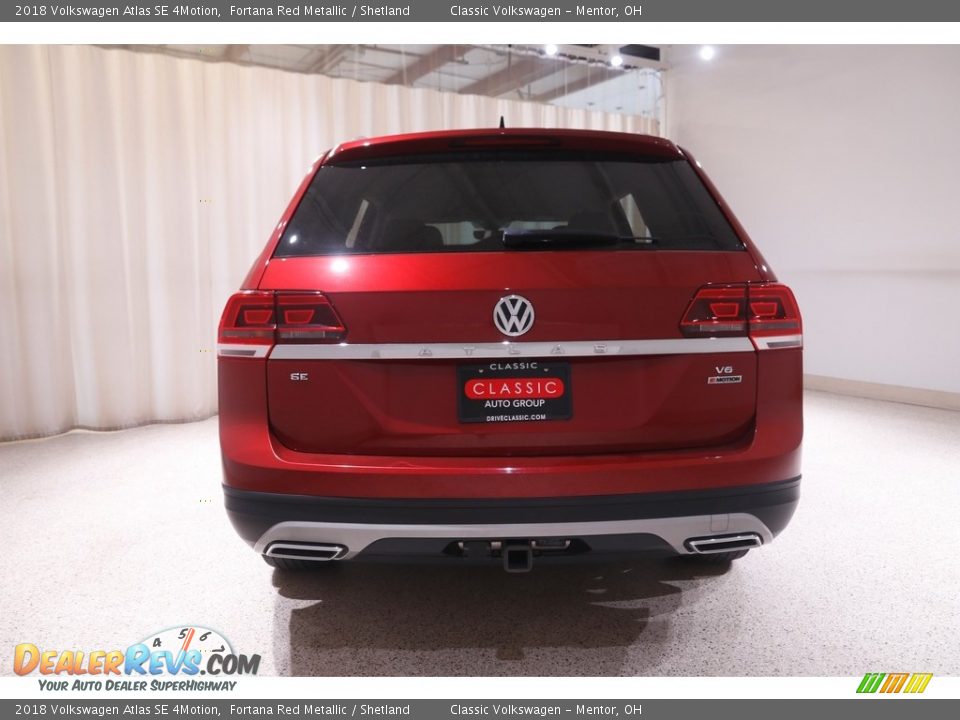 2018 Volkswagen Atlas SE 4Motion Fortana Red Metallic / Shetland Photo #18