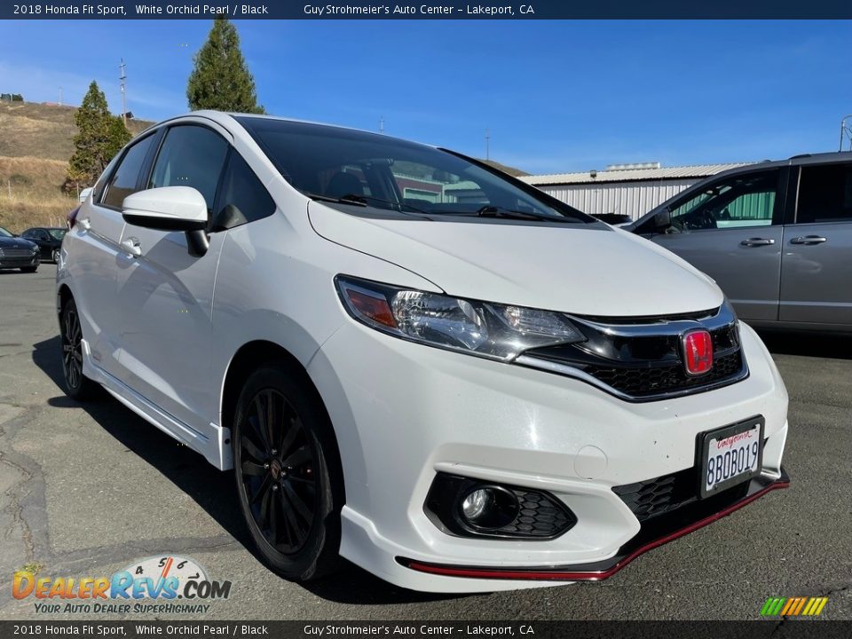2018 Honda Fit Sport White Orchid Pearl / Black Photo #1
