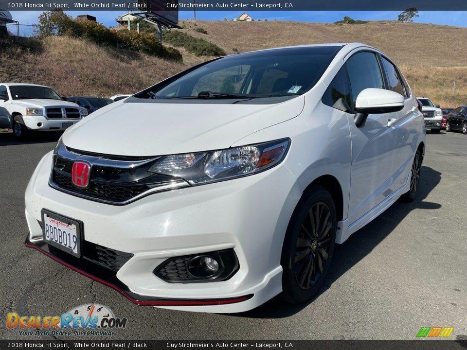 2018 Honda Fit Sport White Orchid Pearl / Black Photo #3