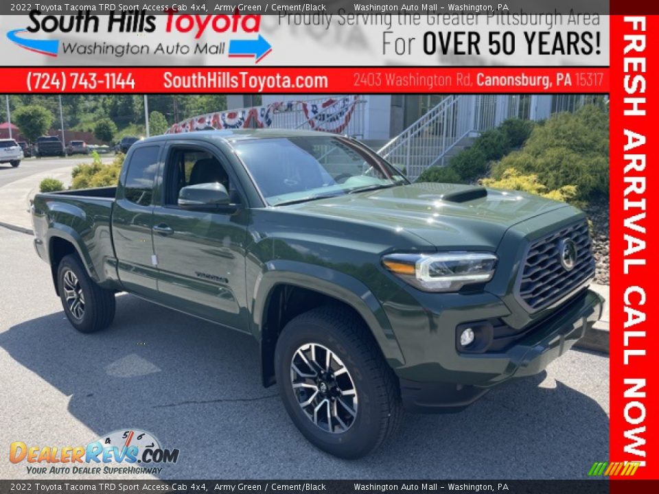 2022 Toyota Tacoma TRD Sport Access Cab 4x4 Army Green / Cement/Black Photo #1