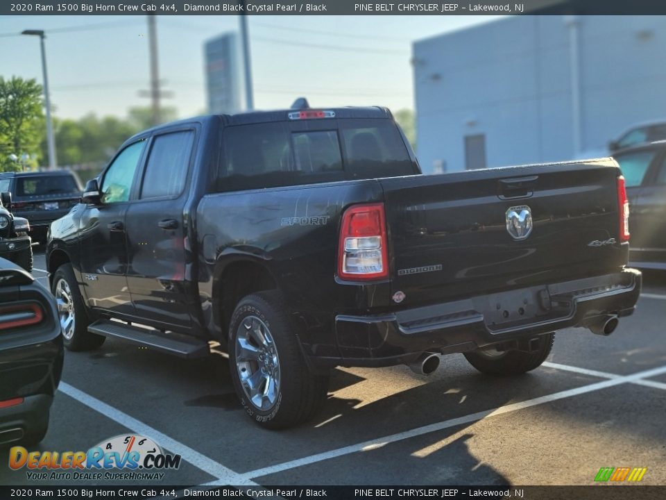 2020 Ram 1500 Big Horn Crew Cab 4x4 Diamond Black Crystal Pearl / Black Photo #7