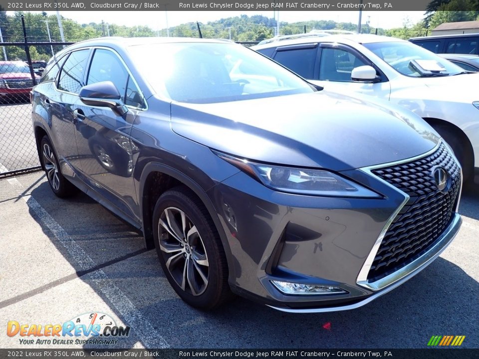 2022 Lexus RX 350L AWD Cloudburst Gray / Black Photo #3