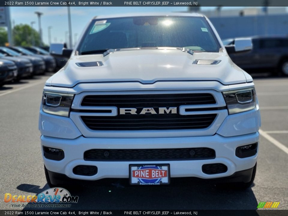 2022 Ram 1500 Laramie Crew Cab 4x4 Bright White / Black Photo #3