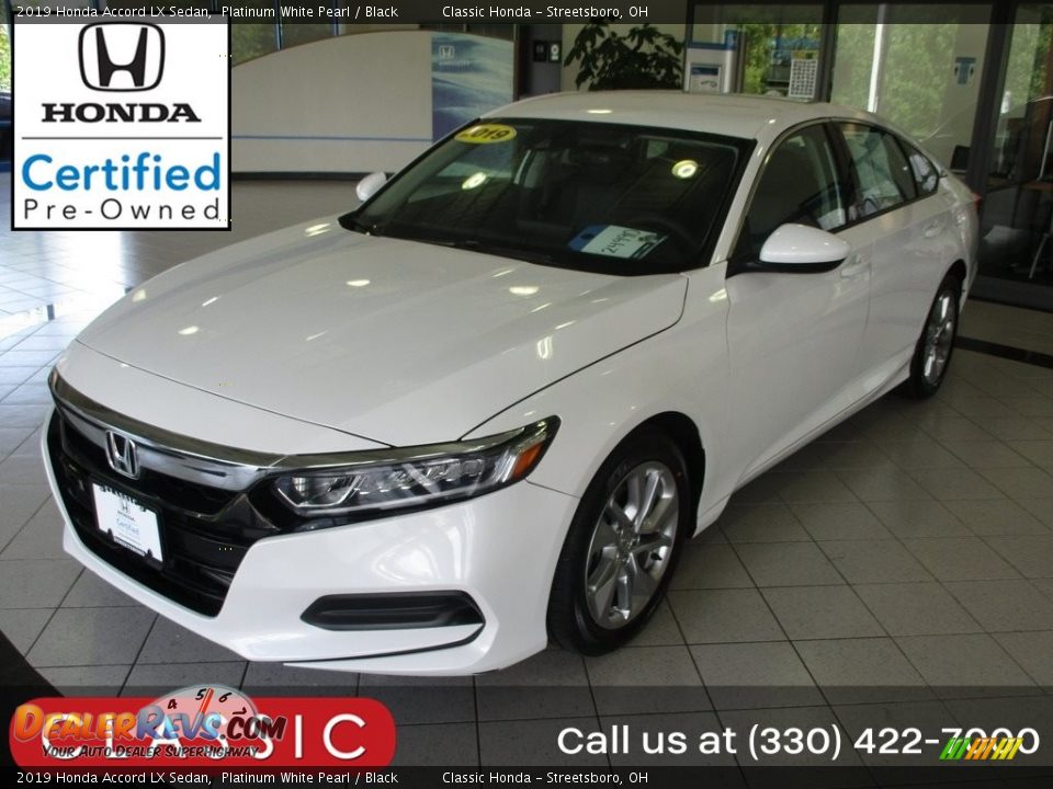 2019 Honda Accord LX Sedan Platinum White Pearl / Black Photo #1