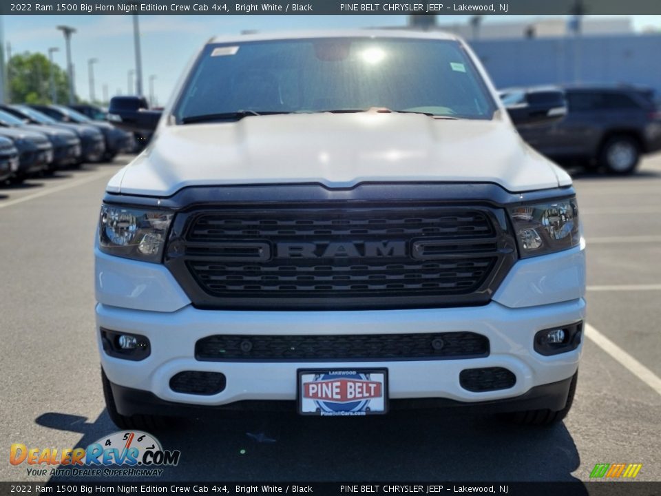 2022 Ram 1500 Big Horn Night Edition Crew Cab 4x4 Bright White / Black Photo #3