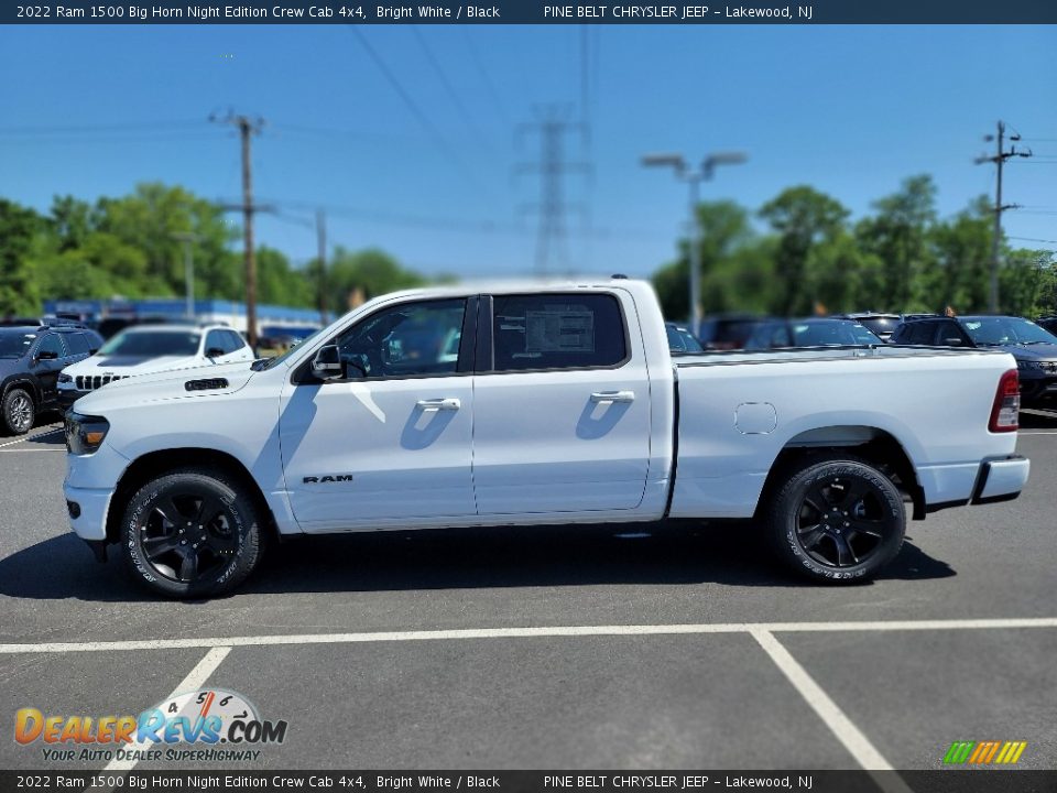 2022 Ram 1500 Big Horn Night Edition Crew Cab 4x4 Bright White / Black Photo #4