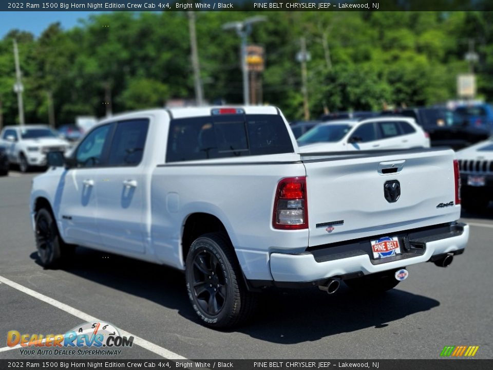 2022 Ram 1500 Big Horn Night Edition Crew Cab 4x4 Bright White / Black Photo #6