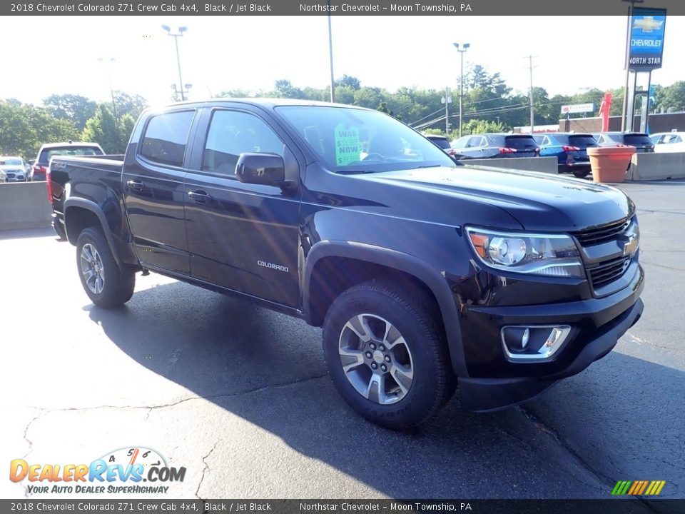 2018 Chevrolet Colorado Z71 Crew Cab 4x4 Black / Jet Black Photo #10