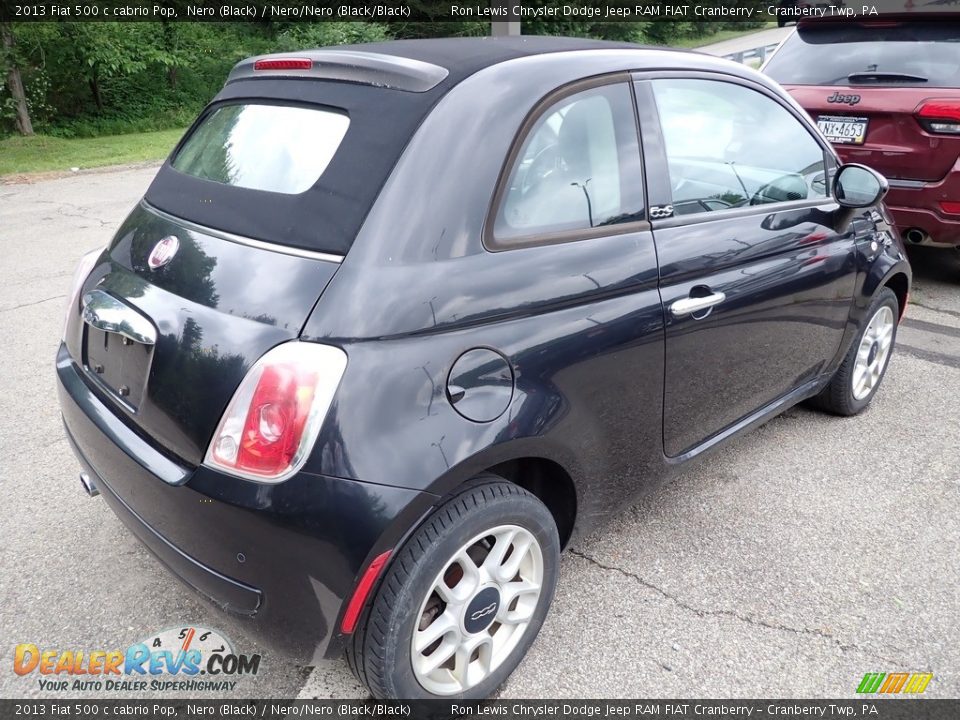 2013 Fiat 500 c cabrio Pop Nero (Black) / Nero/Nero (Black/Black) Photo #3