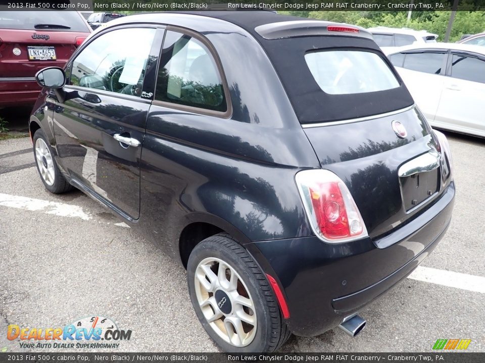 2013 Fiat 500 c cabrio Pop Nero (Black) / Nero/Nero (Black/Black) Photo #4