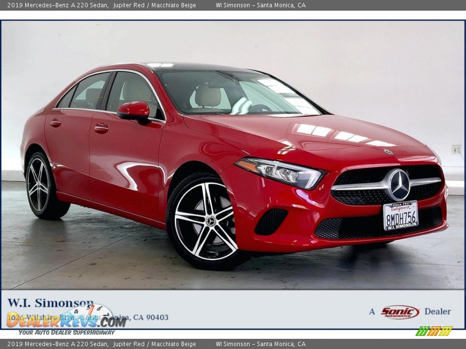 2019 Mercedes-Benz A 220 Sedan Jupiter Red / Macchiato Beige Photo #1