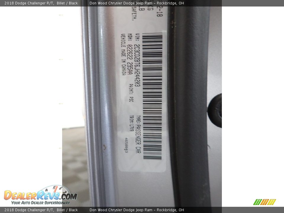 2018 Dodge Challenger R/T Billet / Black Photo #29