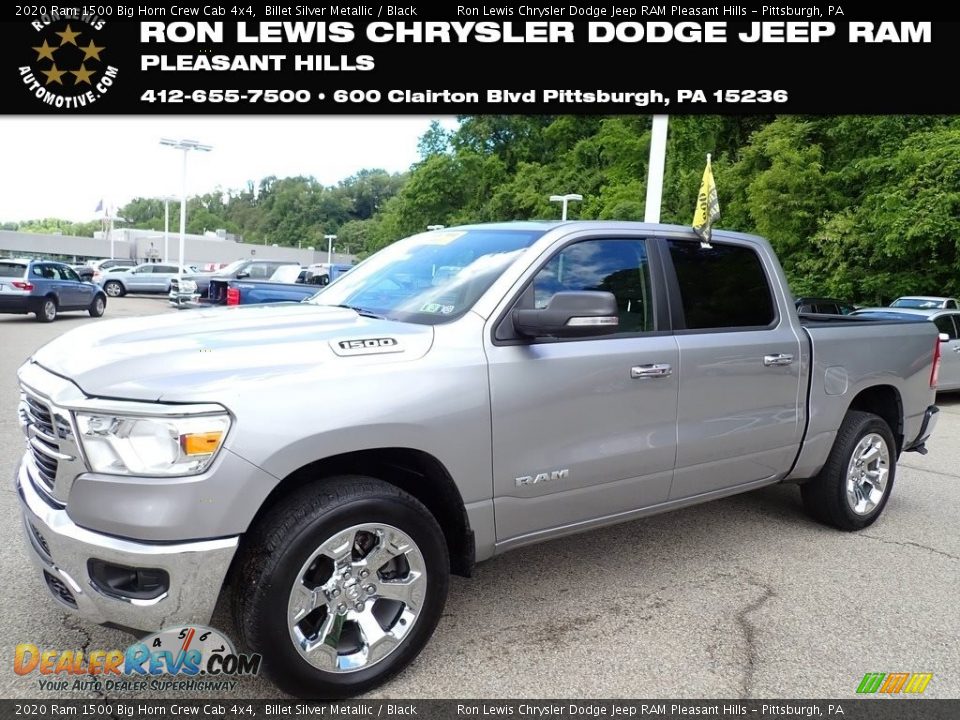 2020 Ram 1500 Big Horn Crew Cab 4x4 Billet Silver Metallic / Black Photo #1