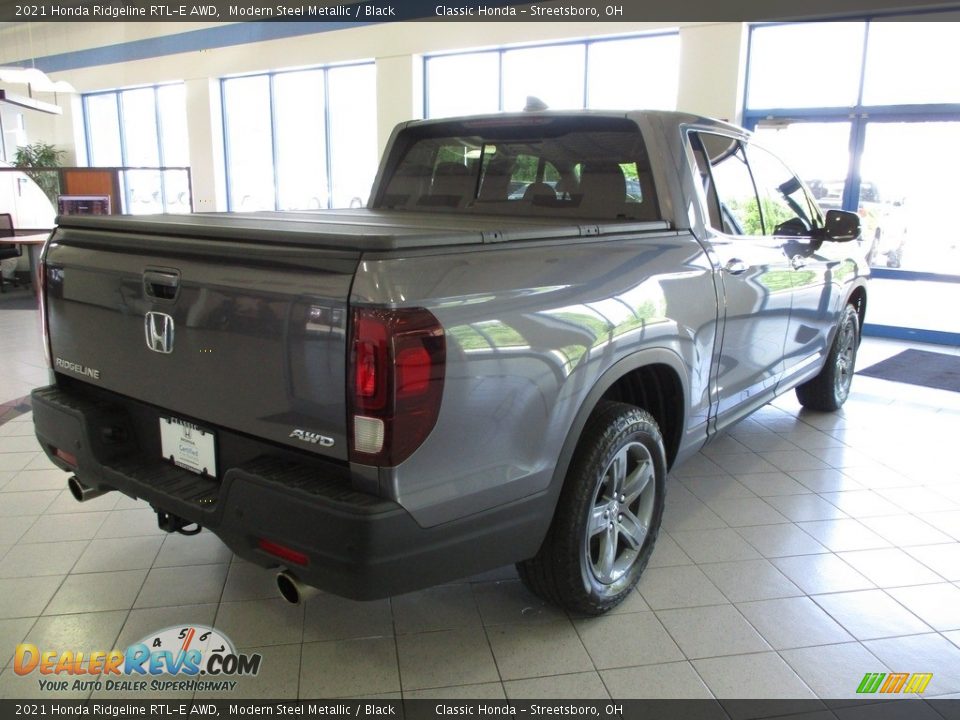 2021 Honda Ridgeline RTL-E AWD Modern Steel Metallic / Black Photo #7