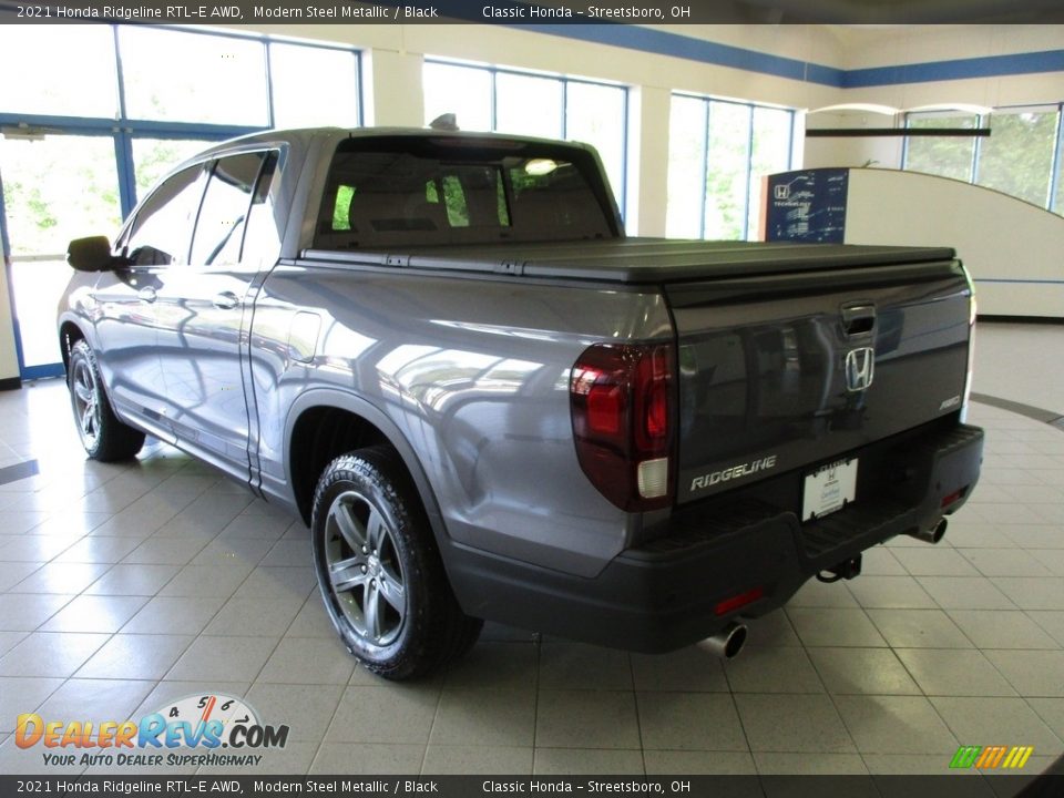 2021 Honda Ridgeline RTL-E AWD Modern Steel Metallic / Black Photo #9