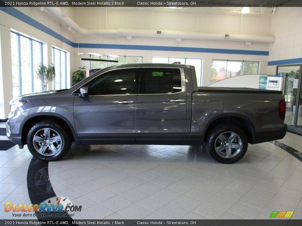 2021 Honda Ridgeline RTL-E AWD Modern Steel Metallic / Black Photo #10