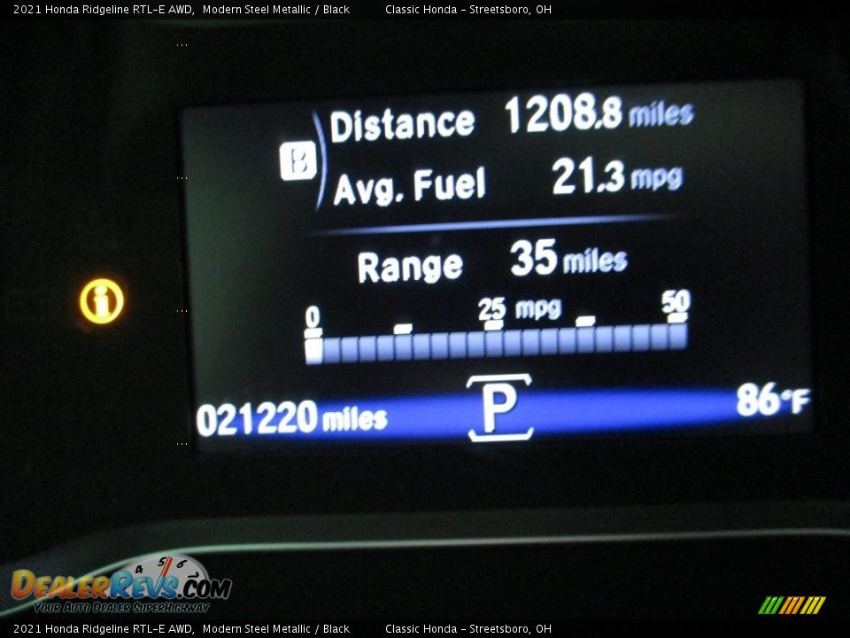 2021 Honda Ridgeline RTL-E AWD Modern Steel Metallic / Black Photo #36
