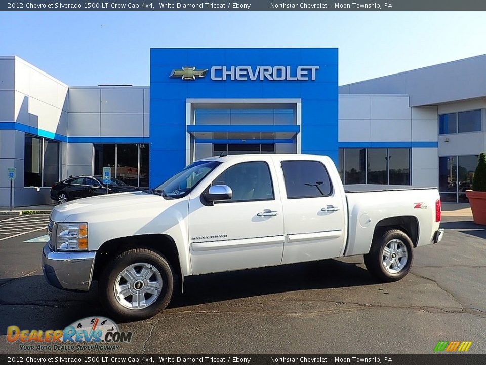 2012 Chevrolet Silverado 1500 LT Crew Cab 4x4 White Diamond Tricoat / Ebony Photo #1