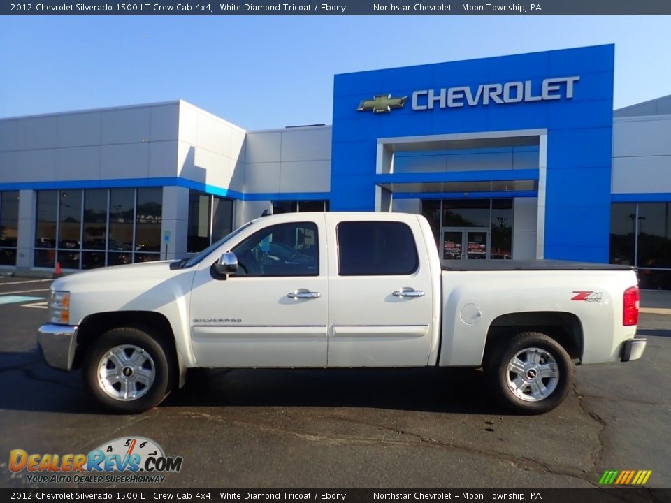 2012 Chevrolet Silverado 1500 LT Crew Cab 4x4 White Diamond Tricoat / Ebony Photo #3