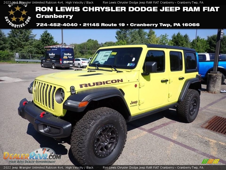 2022 Jeep Wrangler Unlimited Rubicon 4x4 High Velocity / Black Photo #1