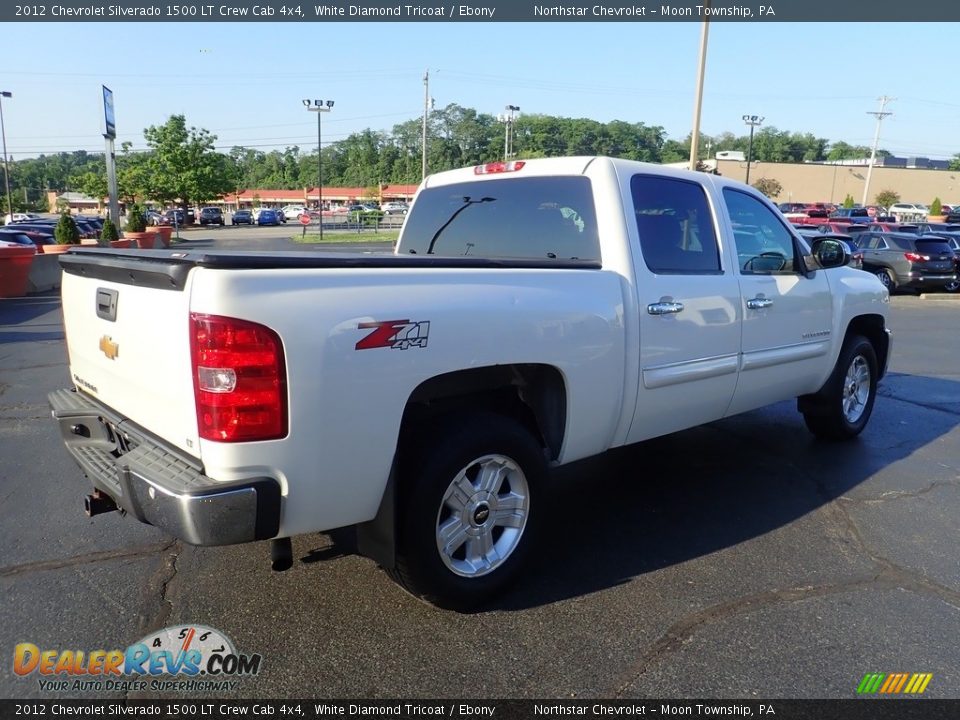 2012 Chevrolet Silverado 1500 LT Crew Cab 4x4 White Diamond Tricoat / Ebony Photo #8