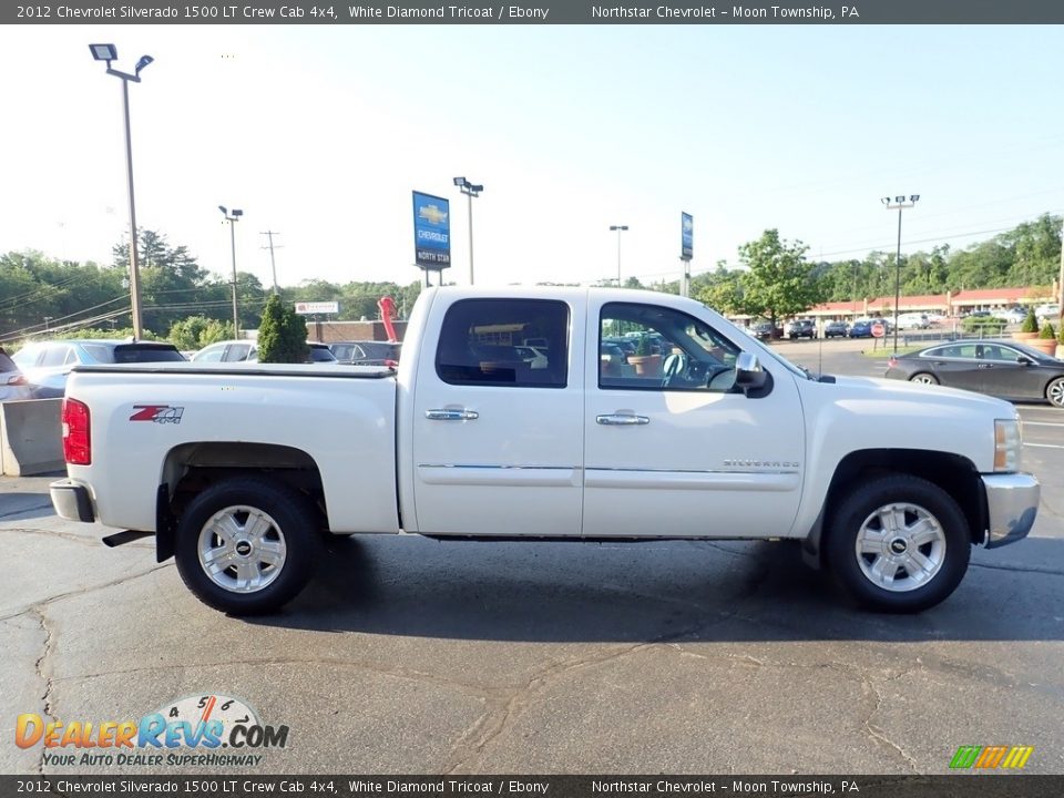 2012 Chevrolet Silverado 1500 LT Crew Cab 4x4 White Diamond Tricoat / Ebony Photo #9