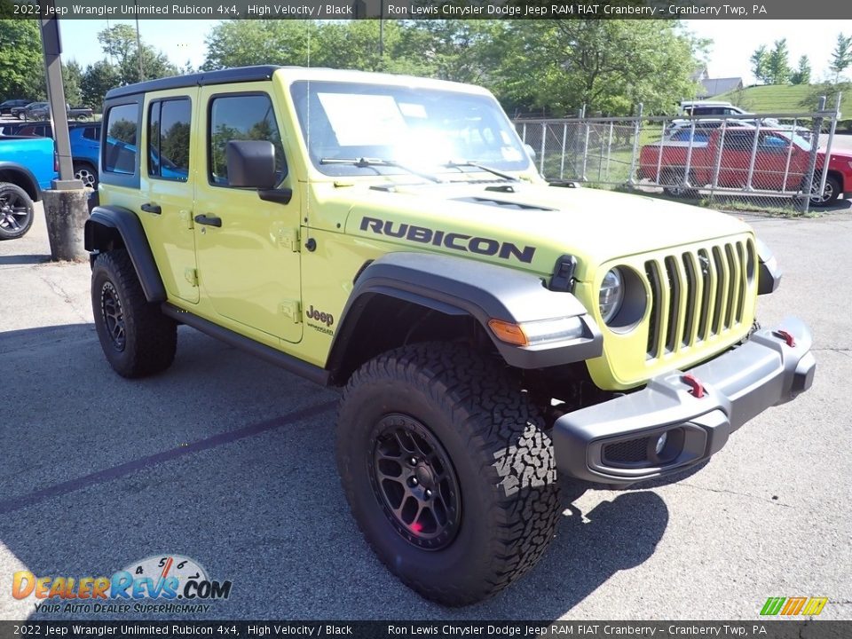 2022 Jeep Wrangler Unlimited Rubicon 4x4 High Velocity / Black Photo #7