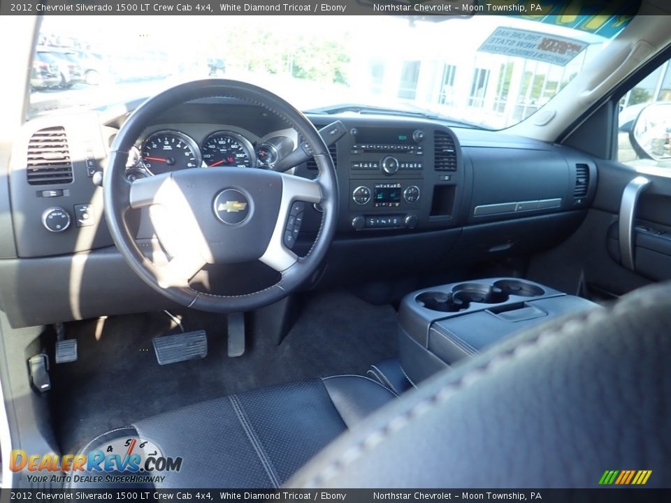 2012 Chevrolet Silverado 1500 LT Crew Cab 4x4 White Diamond Tricoat / Ebony Photo #21