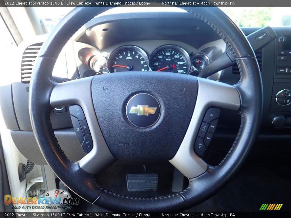 2012 Chevrolet Silverado 1500 LT Crew Cab 4x4 White Diamond Tricoat / Ebony Photo #25