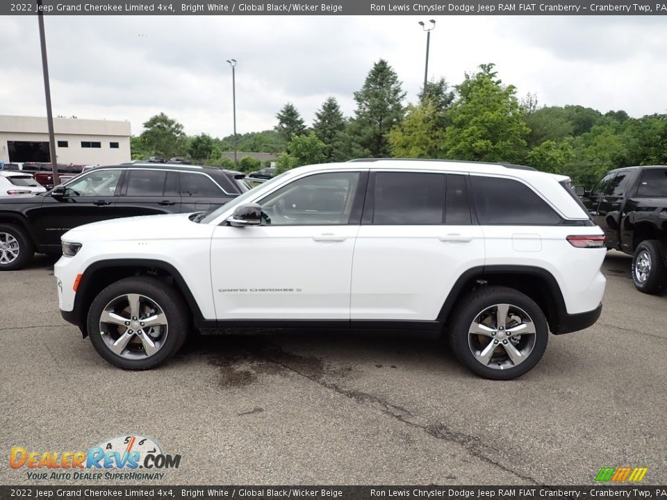 2022 Jeep Grand Cherokee Limited 4x4 Bright White / Global Black/Wicker Beige Photo #2