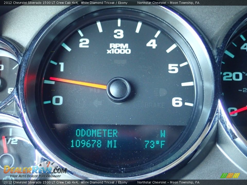 2012 Chevrolet Silverado 1500 LT Crew Cab 4x4 White Diamond Tricoat / Ebony Photo #30