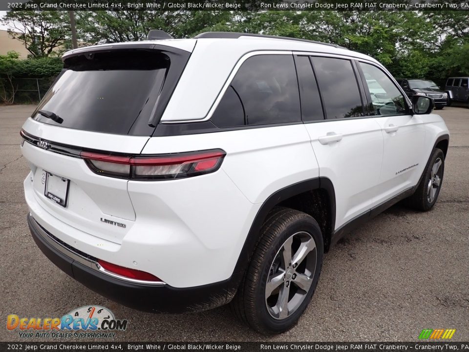 2022 Jeep Grand Cherokee Limited 4x4 Bright White / Global Black/Wicker Beige Photo #5