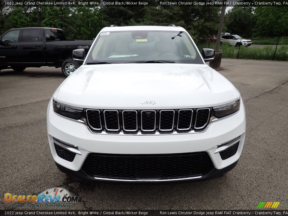 2022 Jeep Grand Cherokee Limited 4x4 Bright White / Global Black/Wicker Beige Photo #8