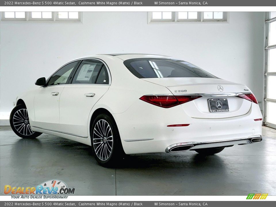 2022 Mercedes-Benz S 500 4Matic Sedan Cashmere White Magno (Matte) / Black Photo #2