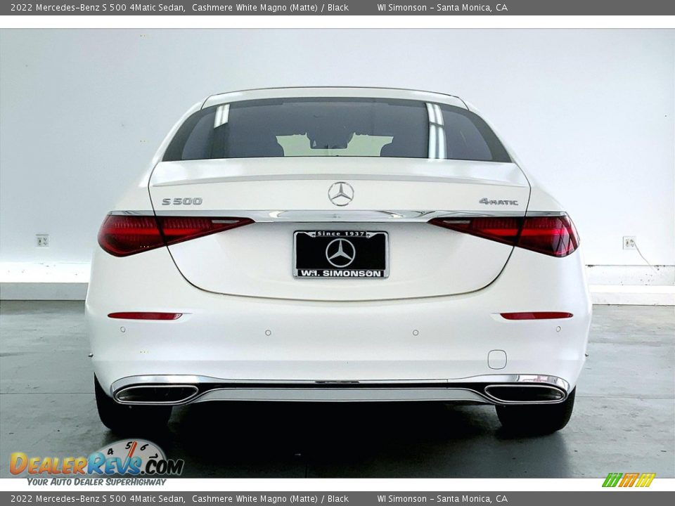 2022 Mercedes-Benz S 500 4Matic Sedan Cashmere White Magno (Matte) / Black Photo #3