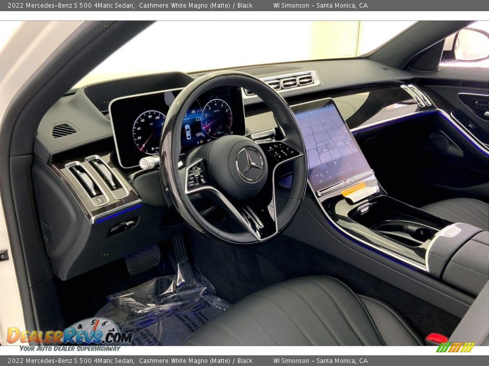 2022 Mercedes-Benz S 500 4Matic Sedan Cashmere White Magno (Matte) / Black Photo #4