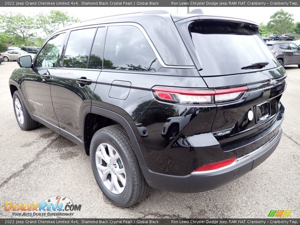 2022 Jeep Grand Cherokee Limited 4x4 Diamond Black Crystal Pearl / Global Black Photo #3
