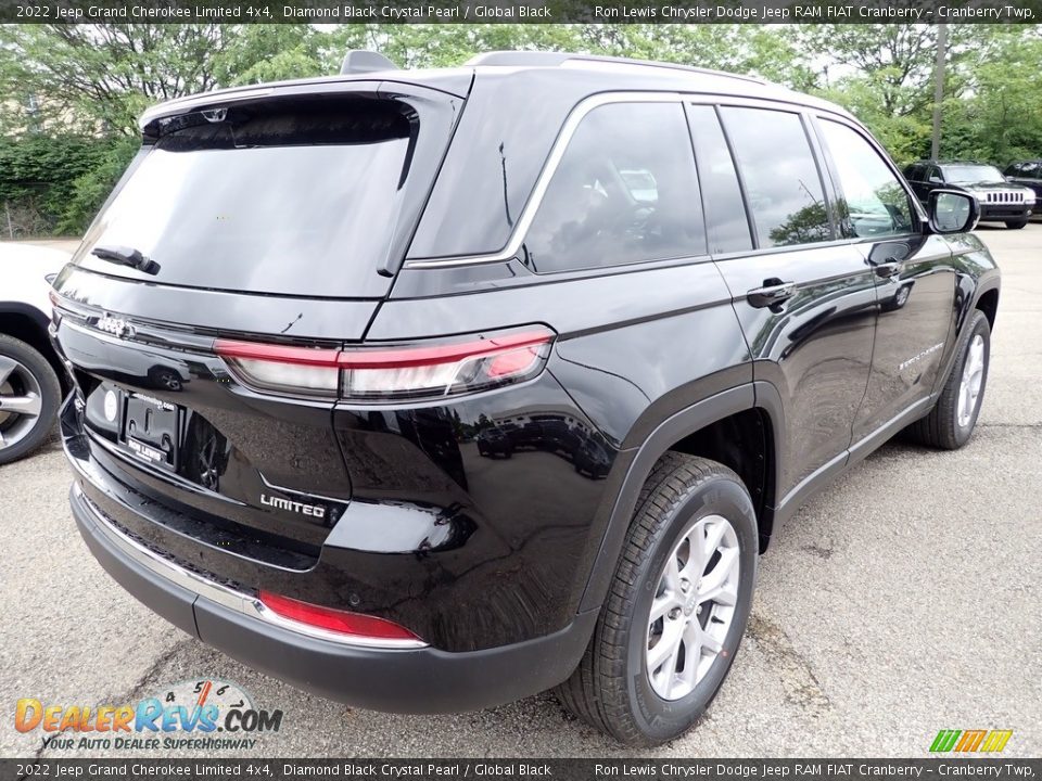 2022 Jeep Grand Cherokee Limited 4x4 Diamond Black Crystal Pearl / Global Black Photo #5