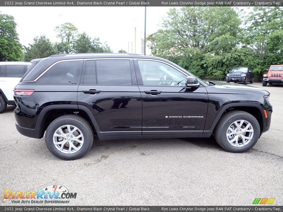 2022 Jeep Grand Cherokee Limited 4x4 Diamond Black Crystal Pearl / Global Black Photo #6
