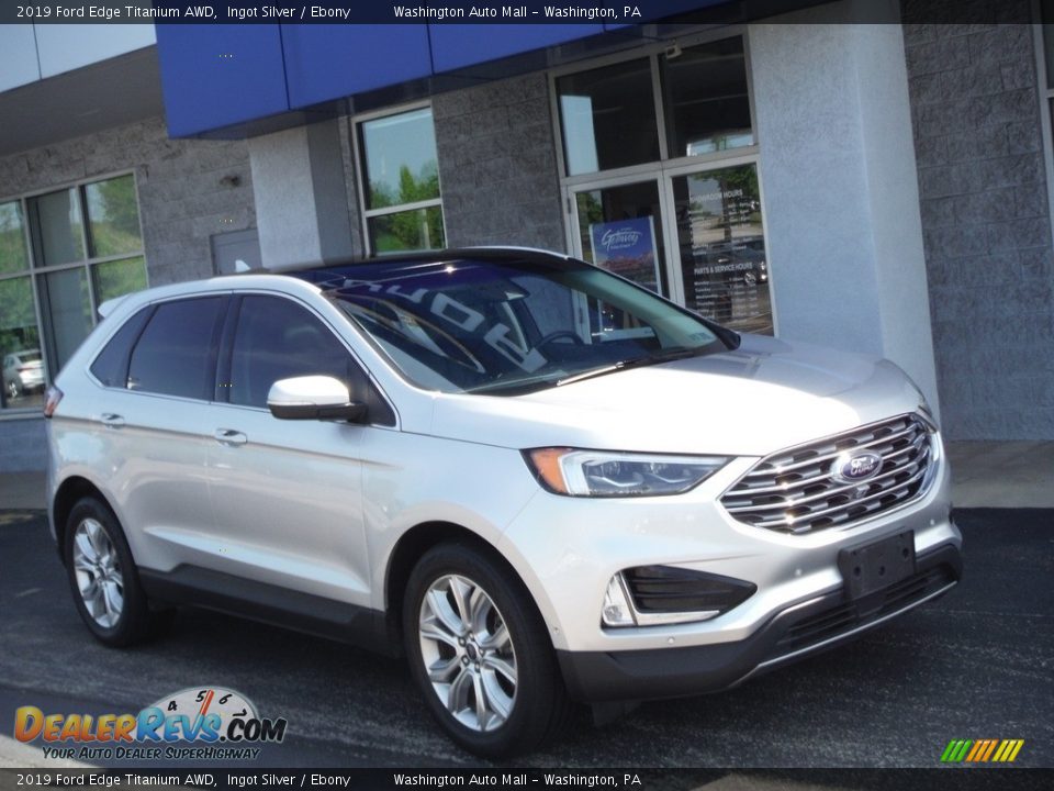 2019 Ford Edge Titanium AWD Ingot Silver / Ebony Photo #1